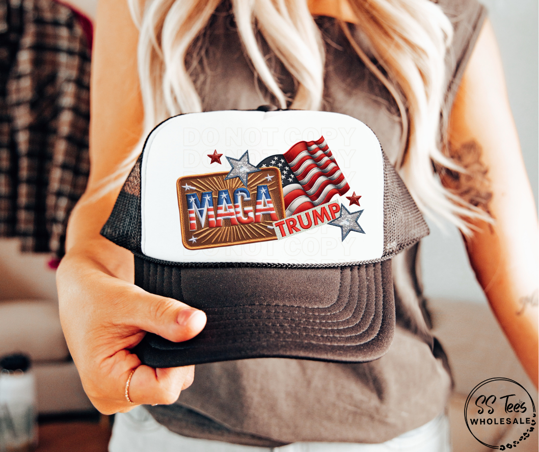 Maga Faux Embroidered Hat DTF/Sub Transfer
