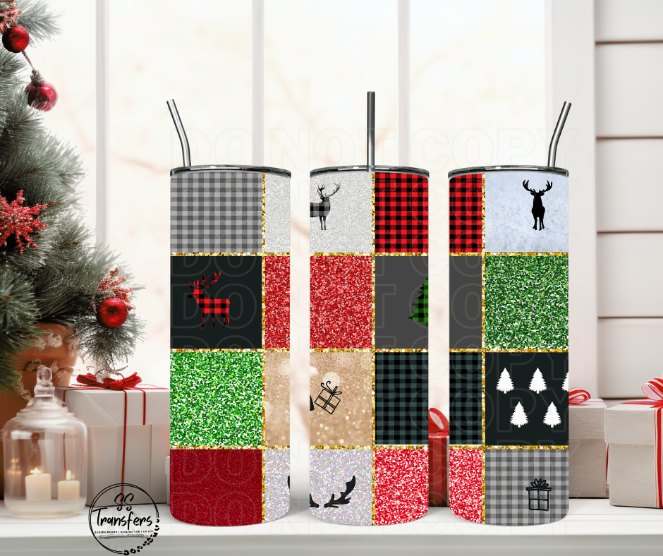 Christmas Plaid Sub Tumbler Transfer