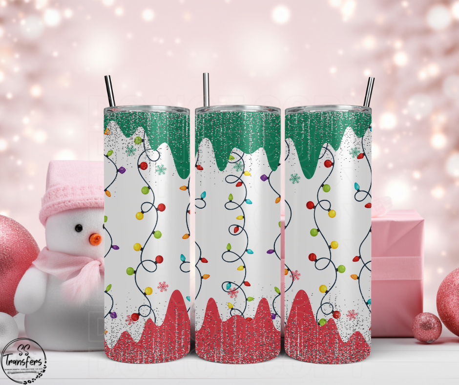 Christmas Lights Sub Tumbler Transfer