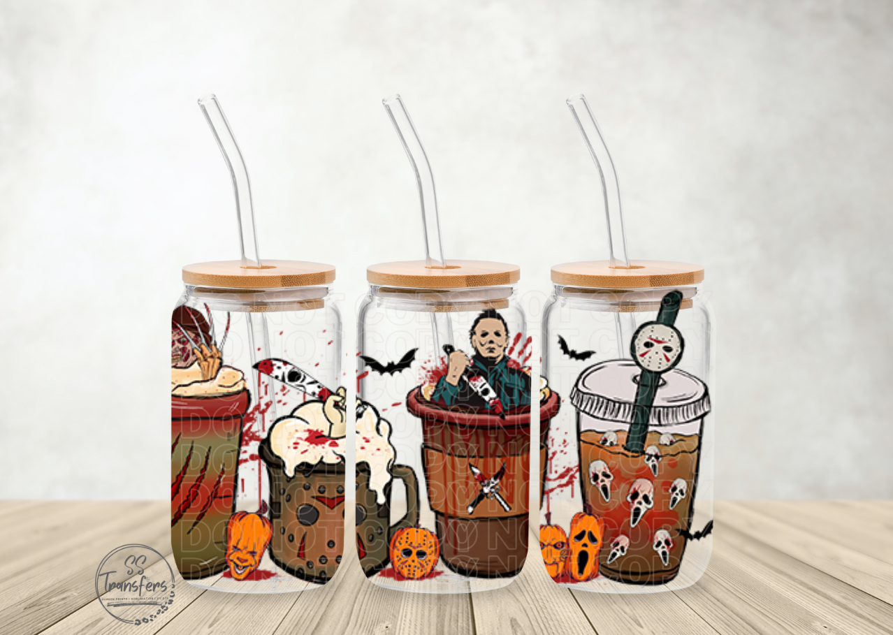 Scary Guy Coffee Cup Libbey UV Wrap