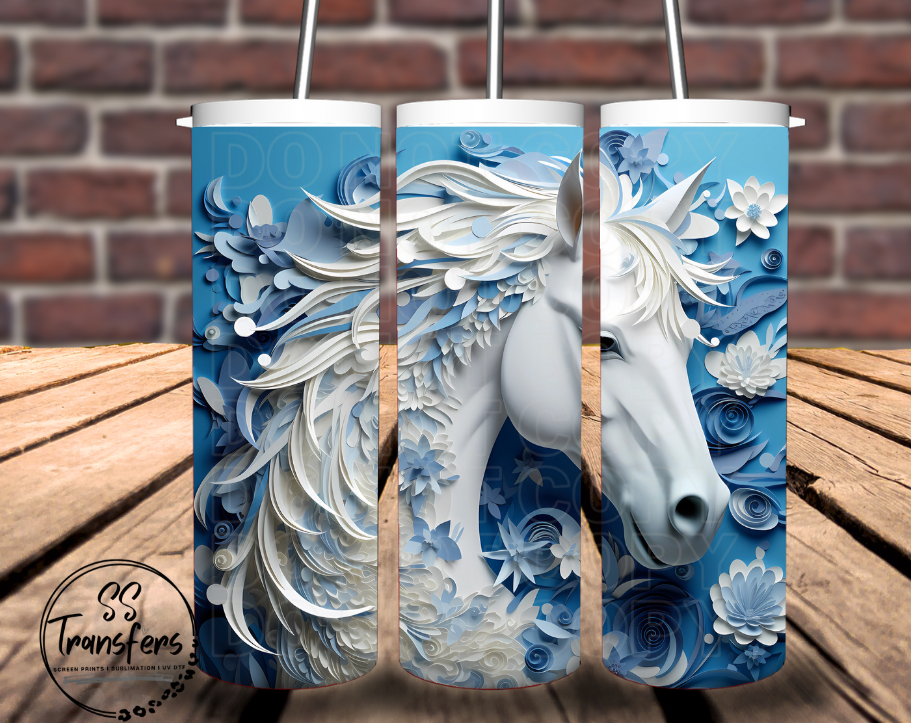 3D Horse Sub Tumbler Transfer