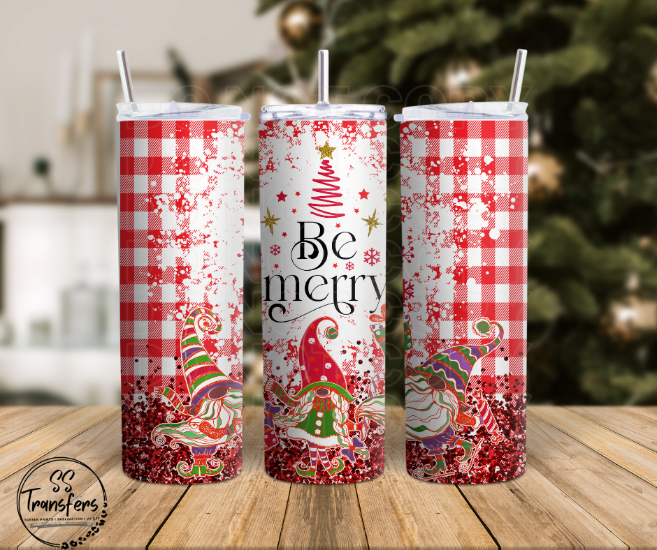 Be Merry Sub Tumbler Transfer
