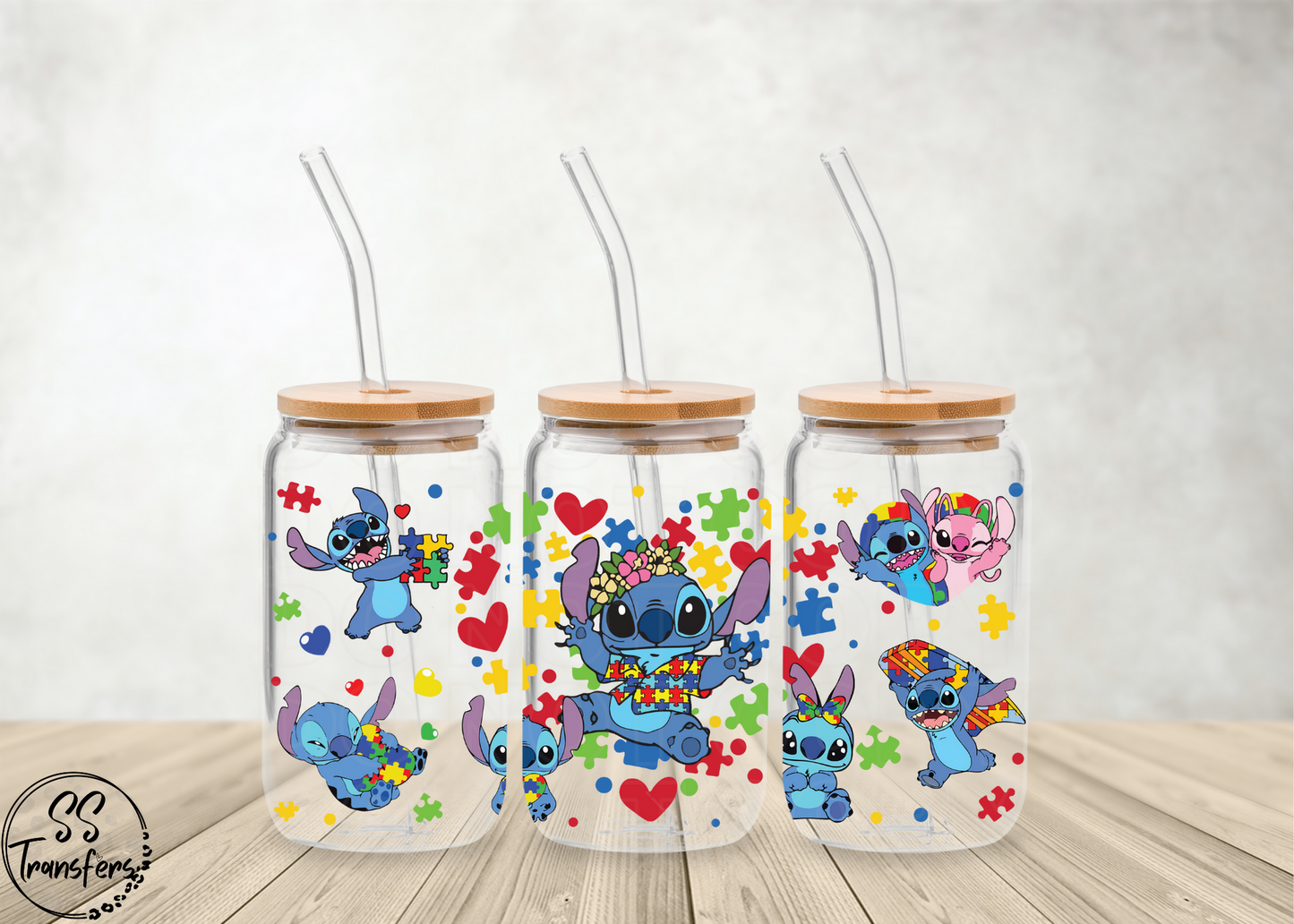 Puzzle Pieces Blue Guy Libbey UV Wrap