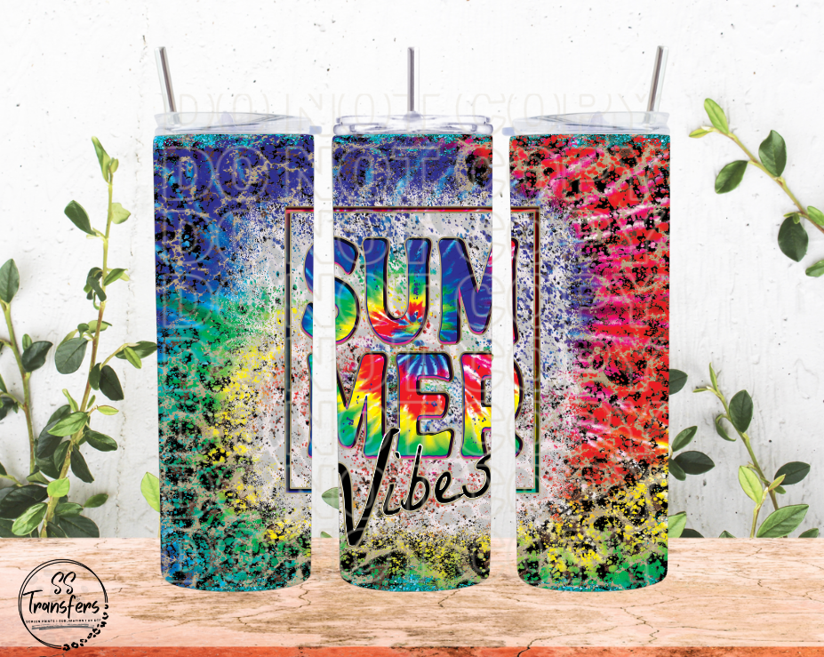 Leopard Summertime Flower Sub Tumbler Transfer