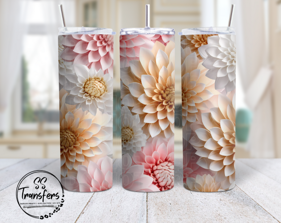 Floral Collage (Multiple Colors) Sub Tumbler Transfer