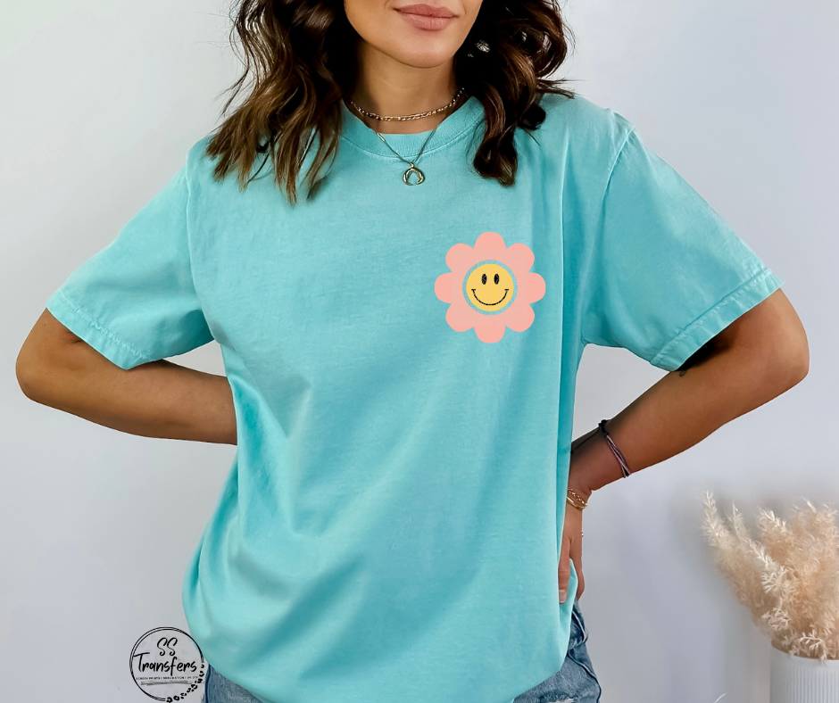 Happy Flower Pocket DTF Transfer