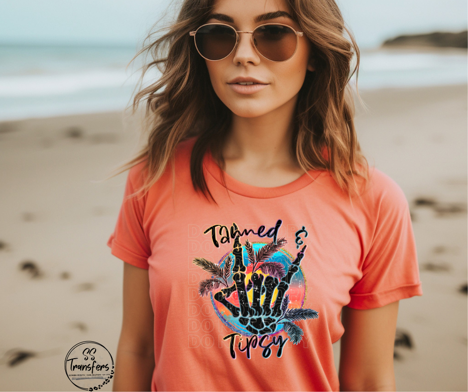 Tanned and Tipsy DTF Transfer