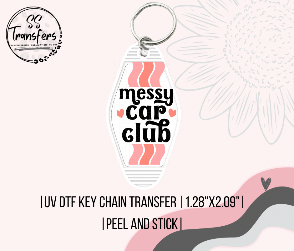 Messy Car Club Motel UV Keychain