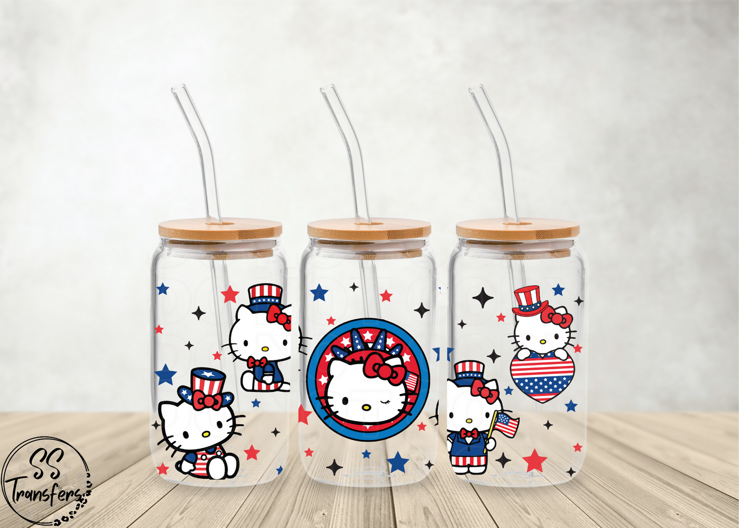 Patriotic Kitty Libbey UV Wrap