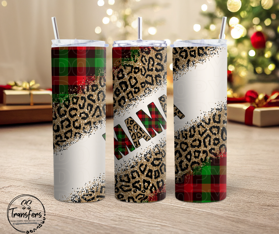 Christmas Mama Sub Tumbler Transfer