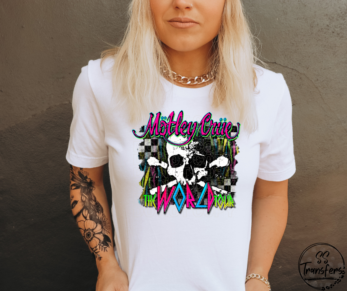 Crue World Tour DTF Transfer