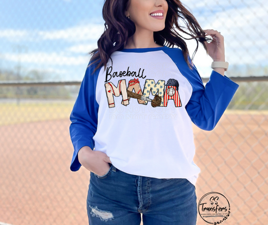 Baseball Mama DTF Transfer