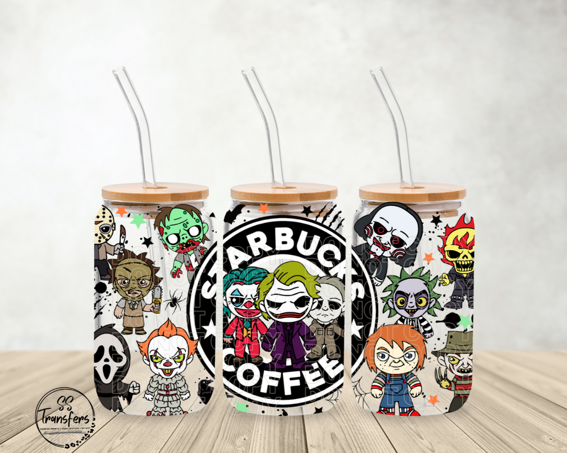 Halloween Figures Coffee Libbey UV Wrap