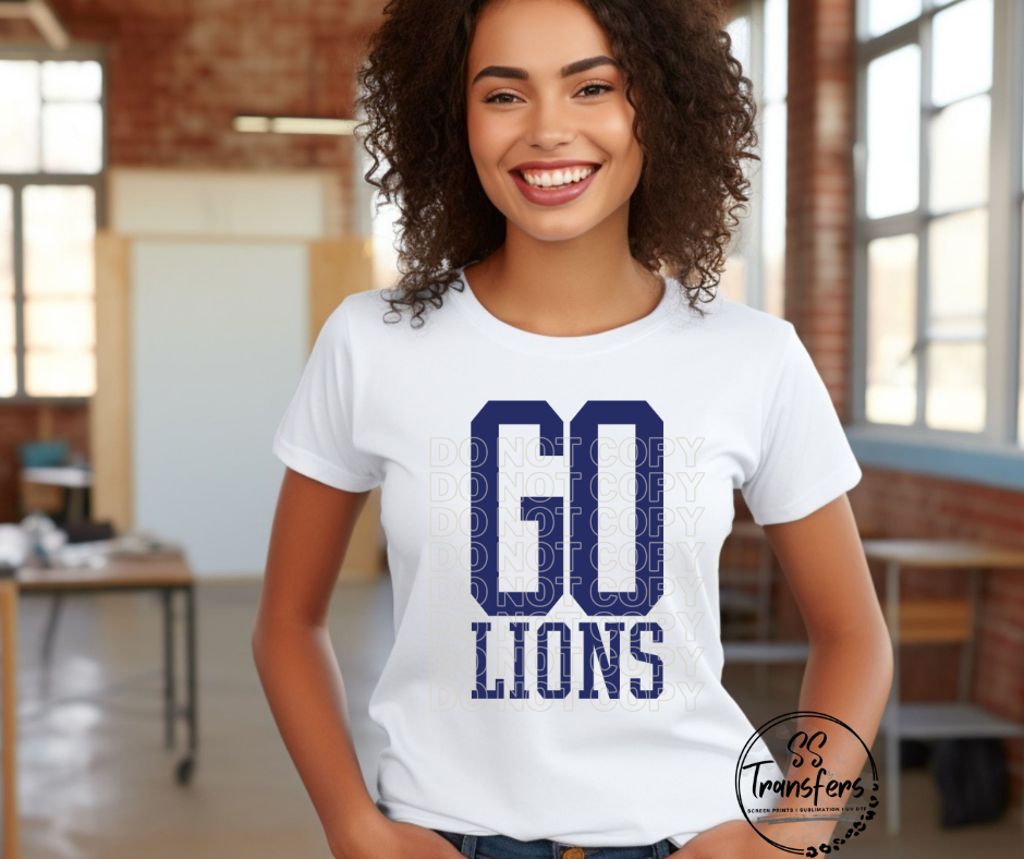 Go Lions DTF Transfer