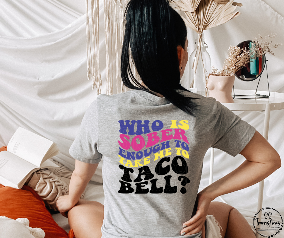 Sober Enough (pocket included) DTF Transfer