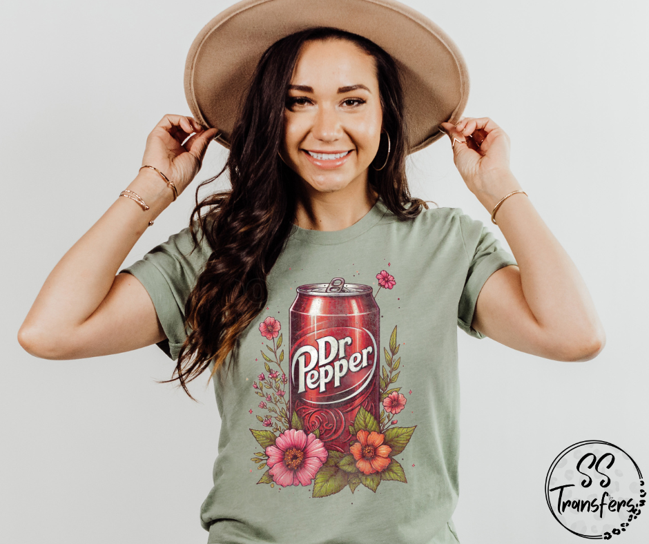 Floral Soda Cans (Multiple Options) DTF Transfer