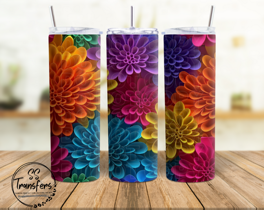 Floral Collage (Multiple Colors) Sub Tumbler Transfer