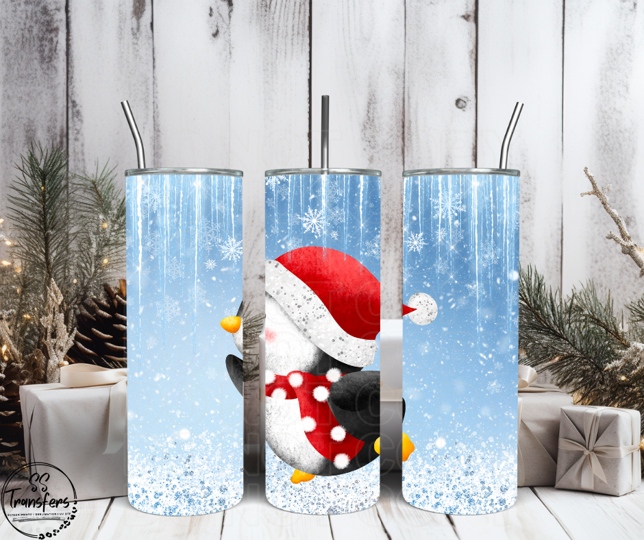 Christmas Penguin Sub Tumbler Transfer