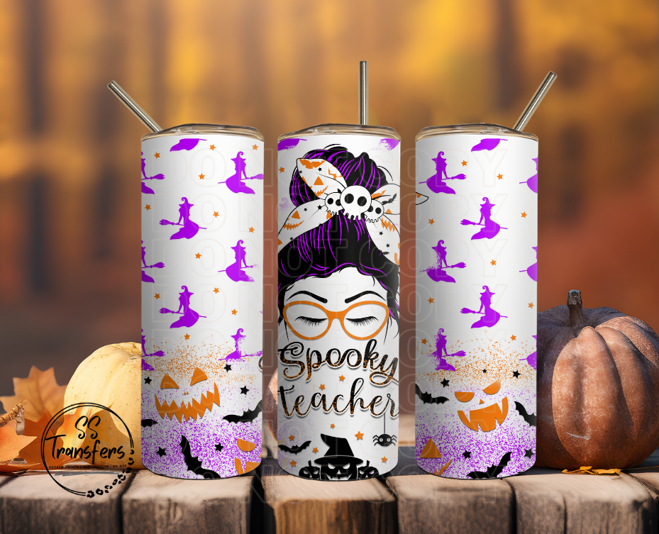 Spooky Teacher Sub Tumbler Transfer