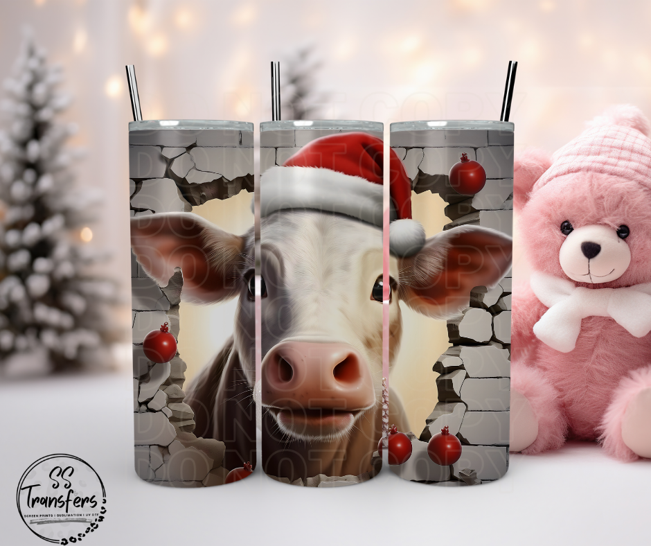 Santa Cow (Multiple Options) Sub Tumbler Transfer
