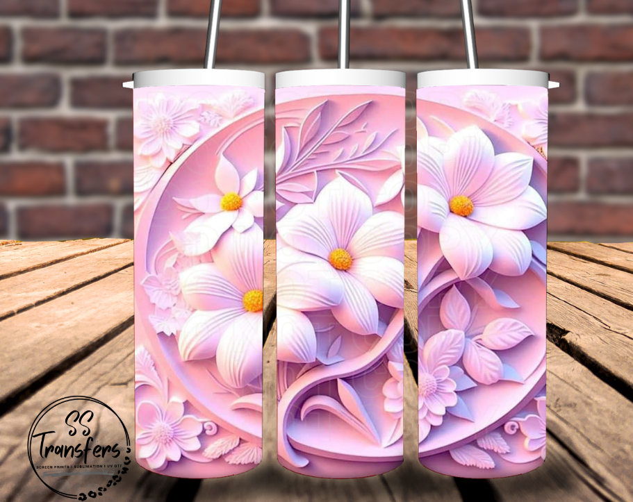 Purple Flowers (Multiple Colors) Sub Tumbler Transfer