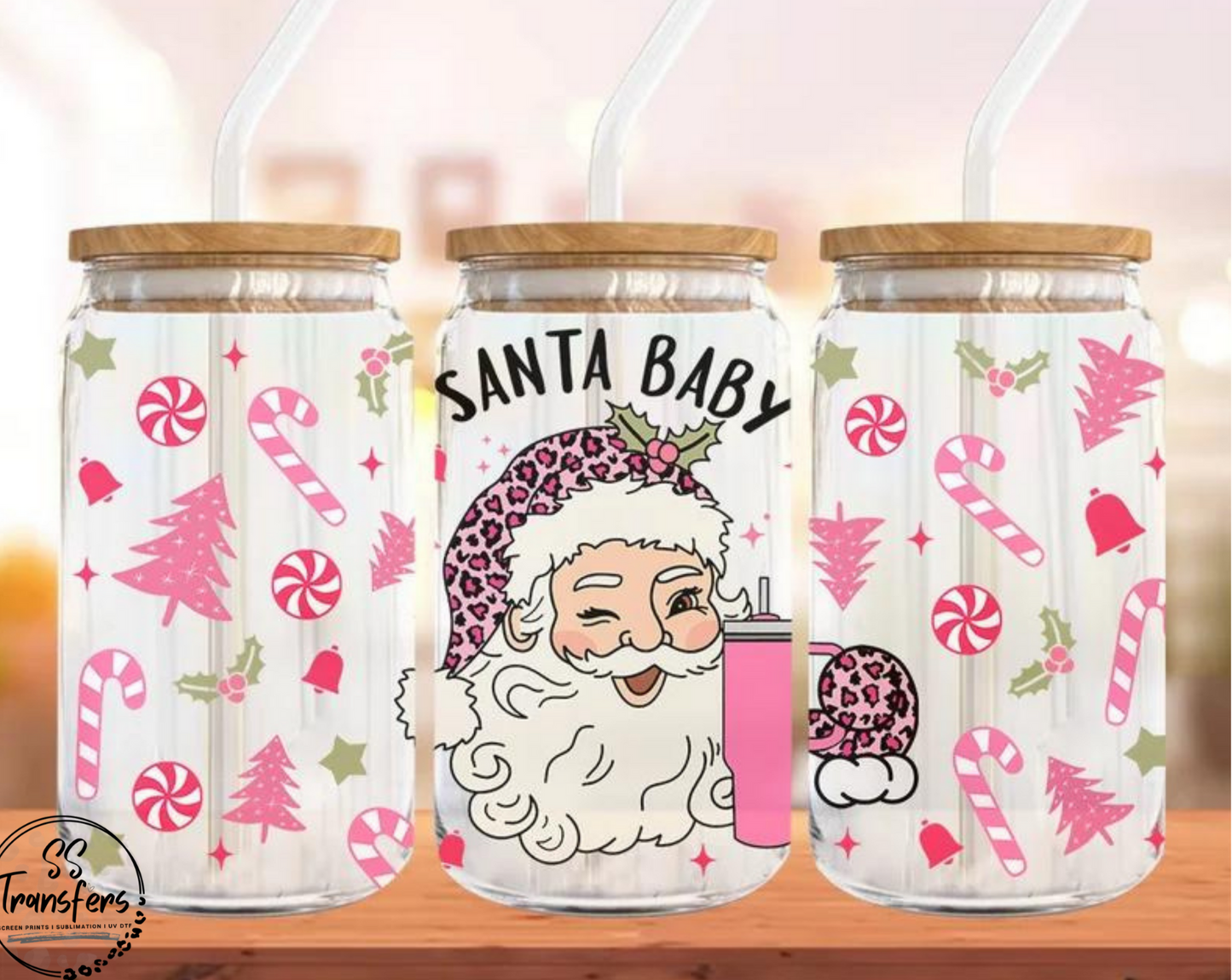 Santa Baby w/Tumbler Libbey UV Wrap