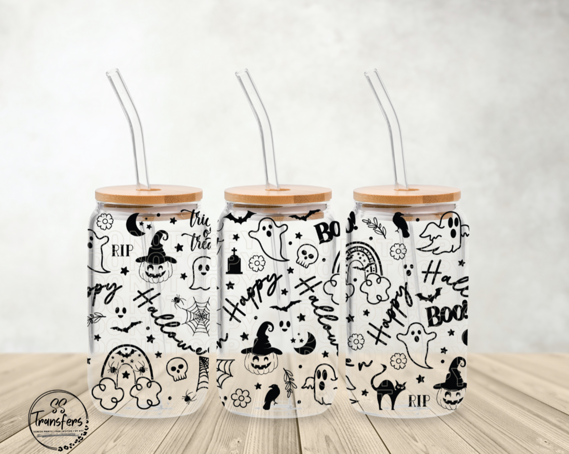 Happy Halloween Rainbow Libbey UV Wrap