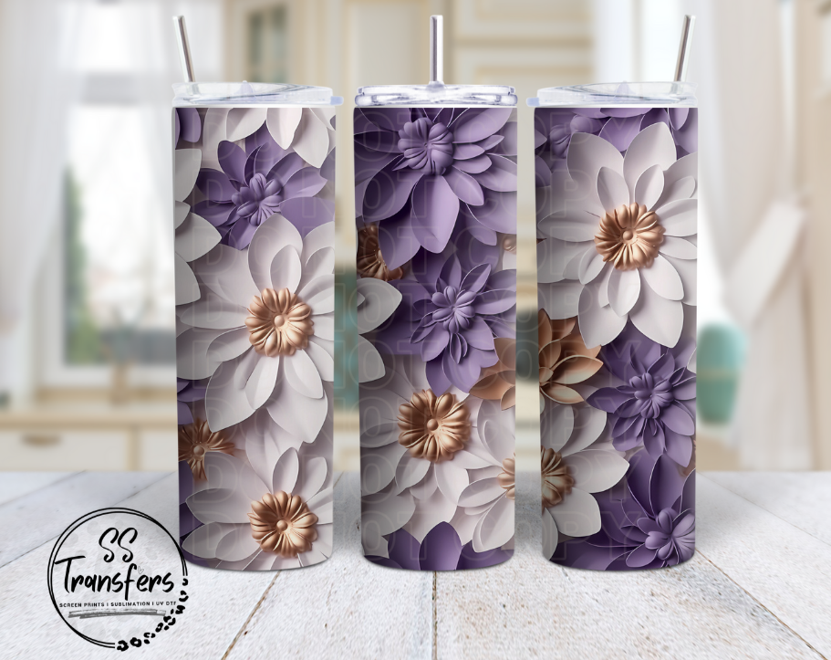 Floral Collage (Multiple Colors) Sub Tumbler Transfer