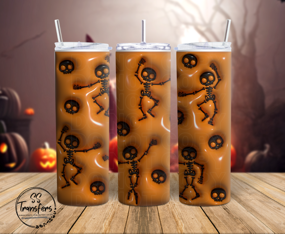 Inflated Dancing Skellies Sub Tumbler Transfer