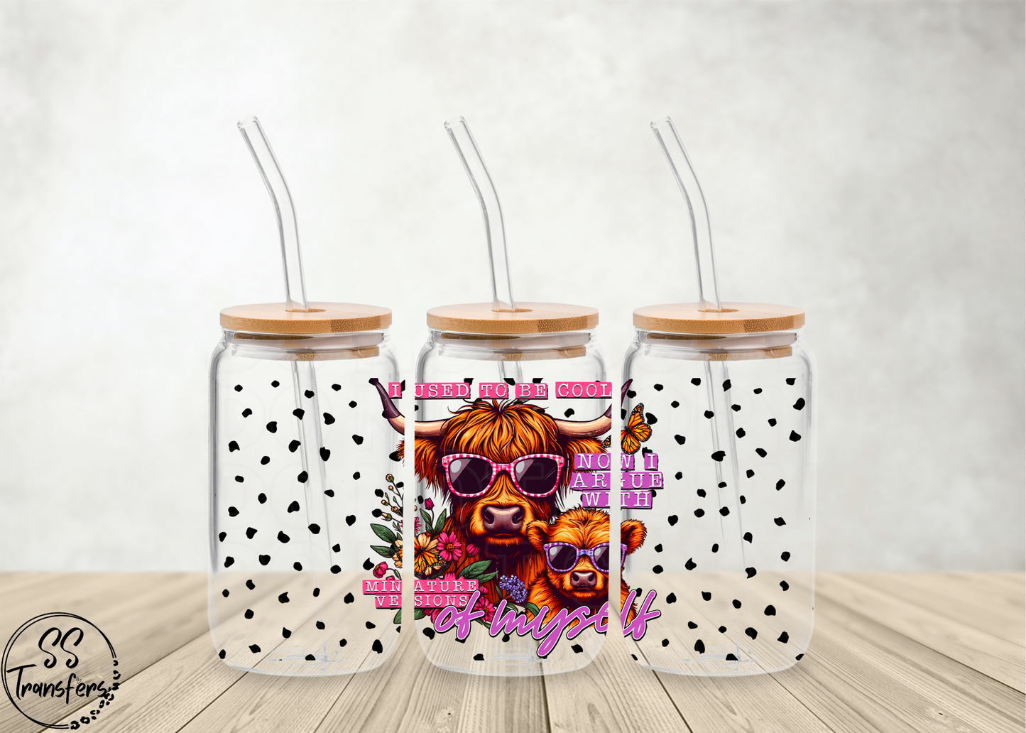 I Used To Be Cool Highland Cow Libbey UV Wrap