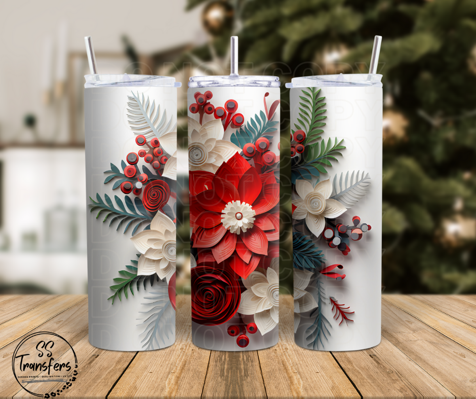 Paper Flowers (Multiple Options) Sub Tumbler Transfer