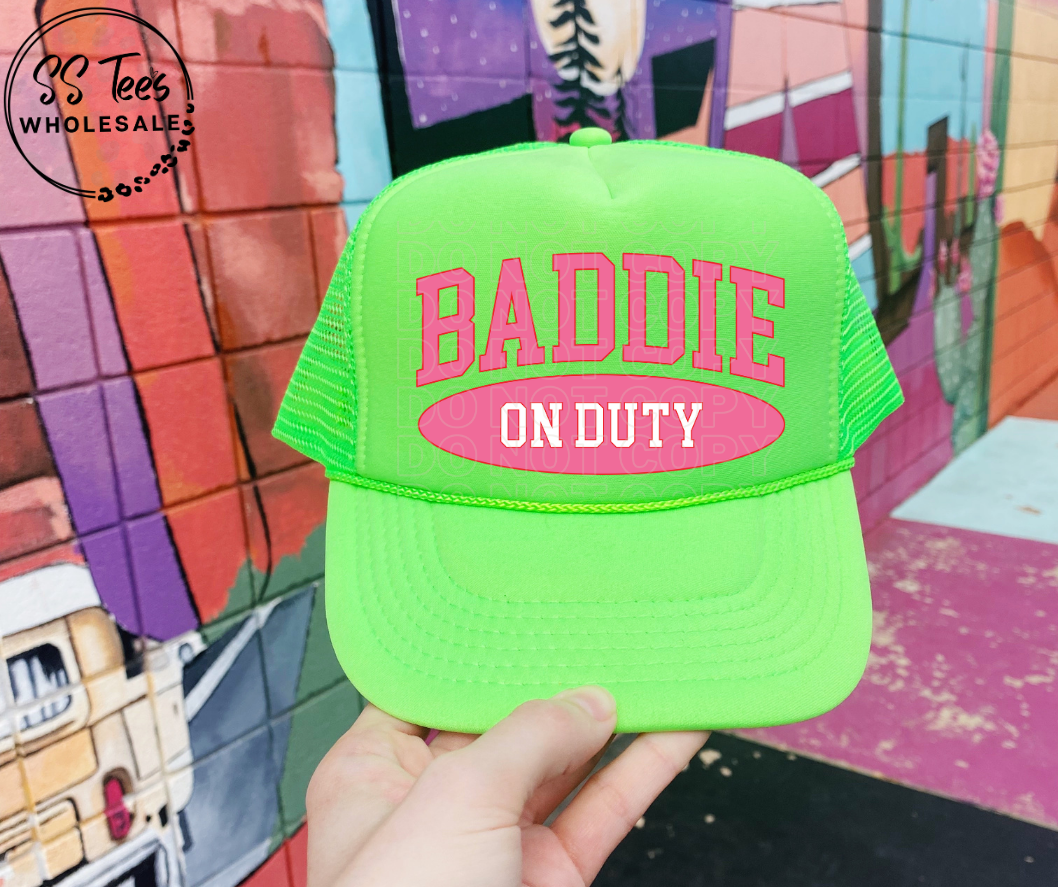 Baddie On Duty Hat DTF/Sub Transfer