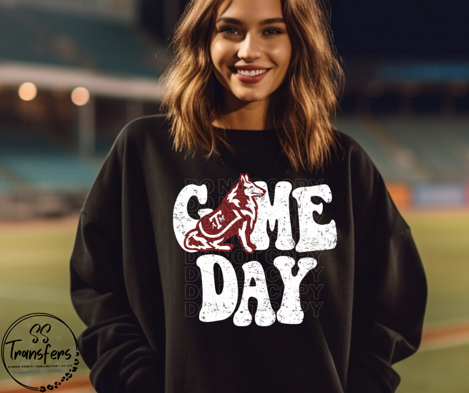 Vintage Game Day T A&M DTF Transfer