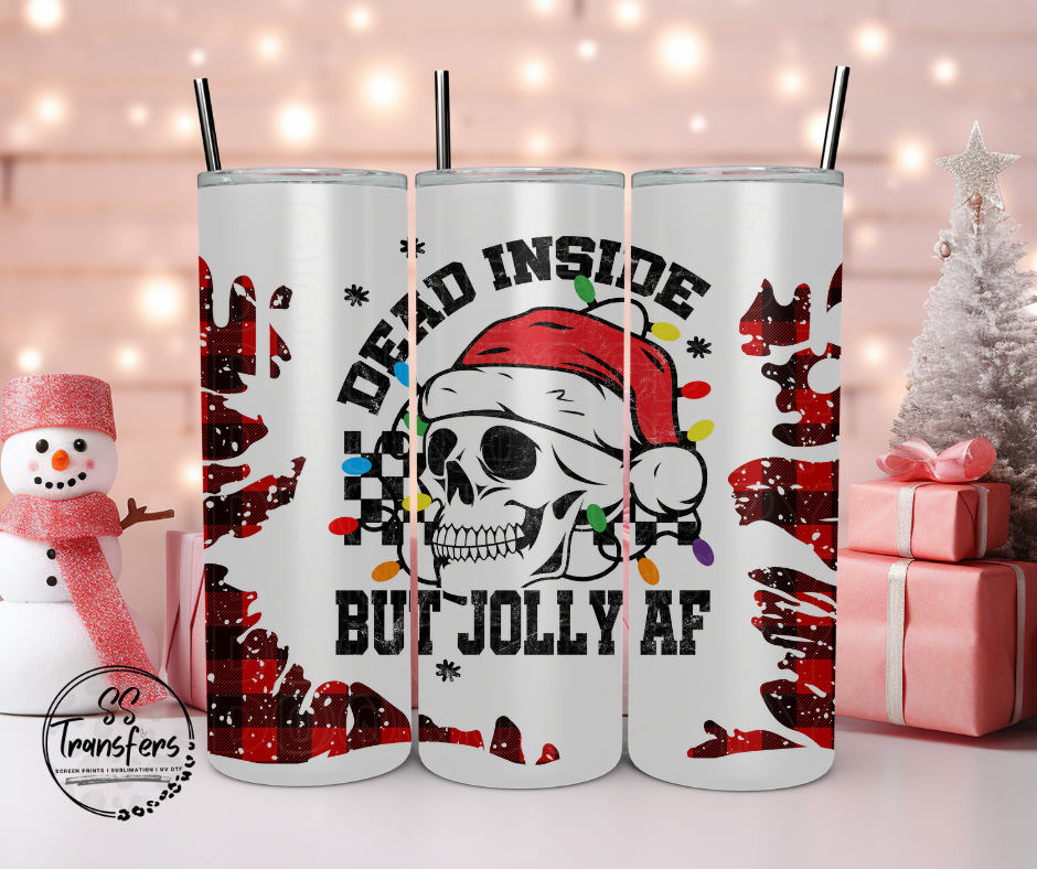 Dead Inside But Jolly AF Sub Tumbler Transfer