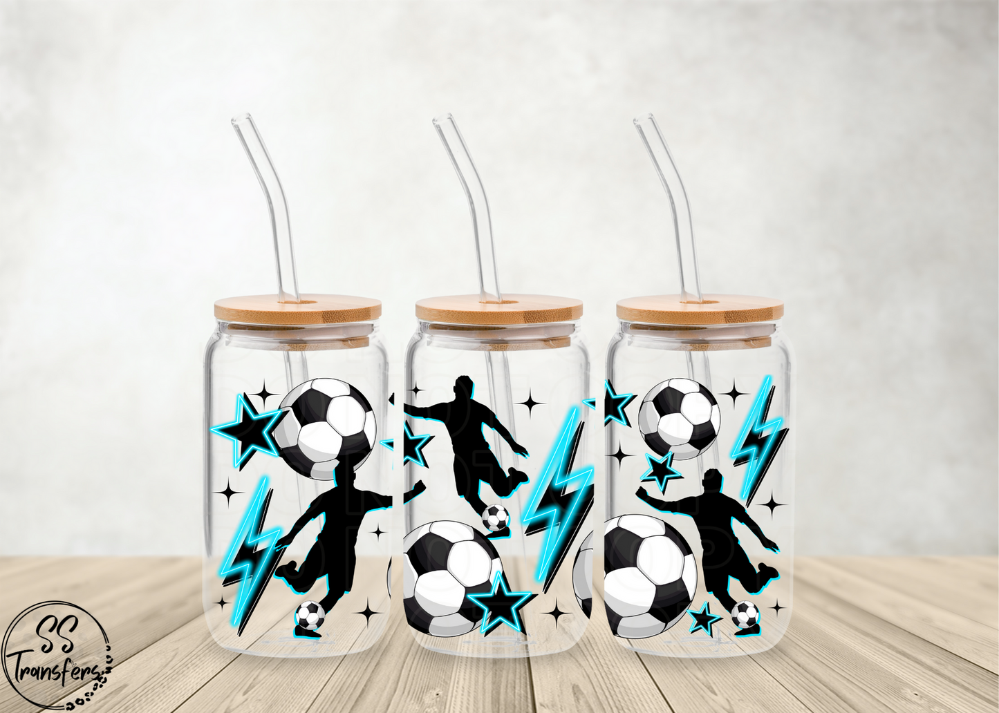 Soccer and Bolts (Pink or Blue) Libbey UV Wrap