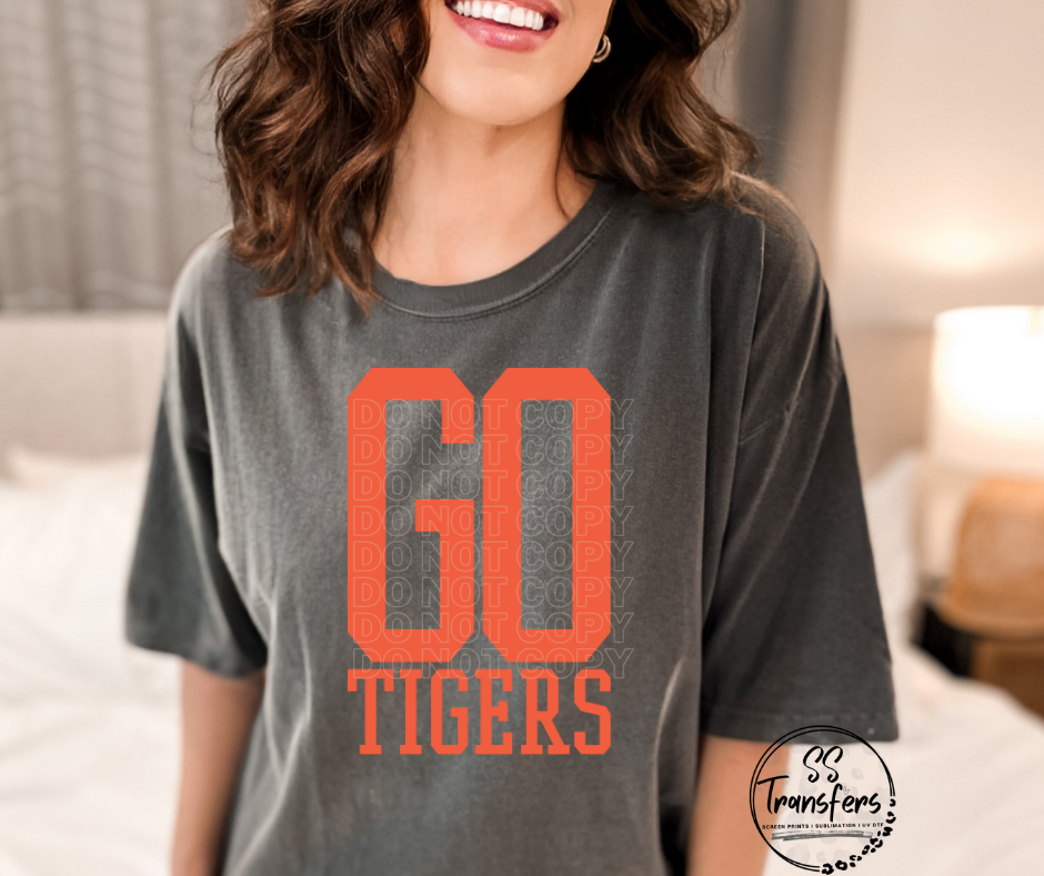 Go Tigers DTF Transfer