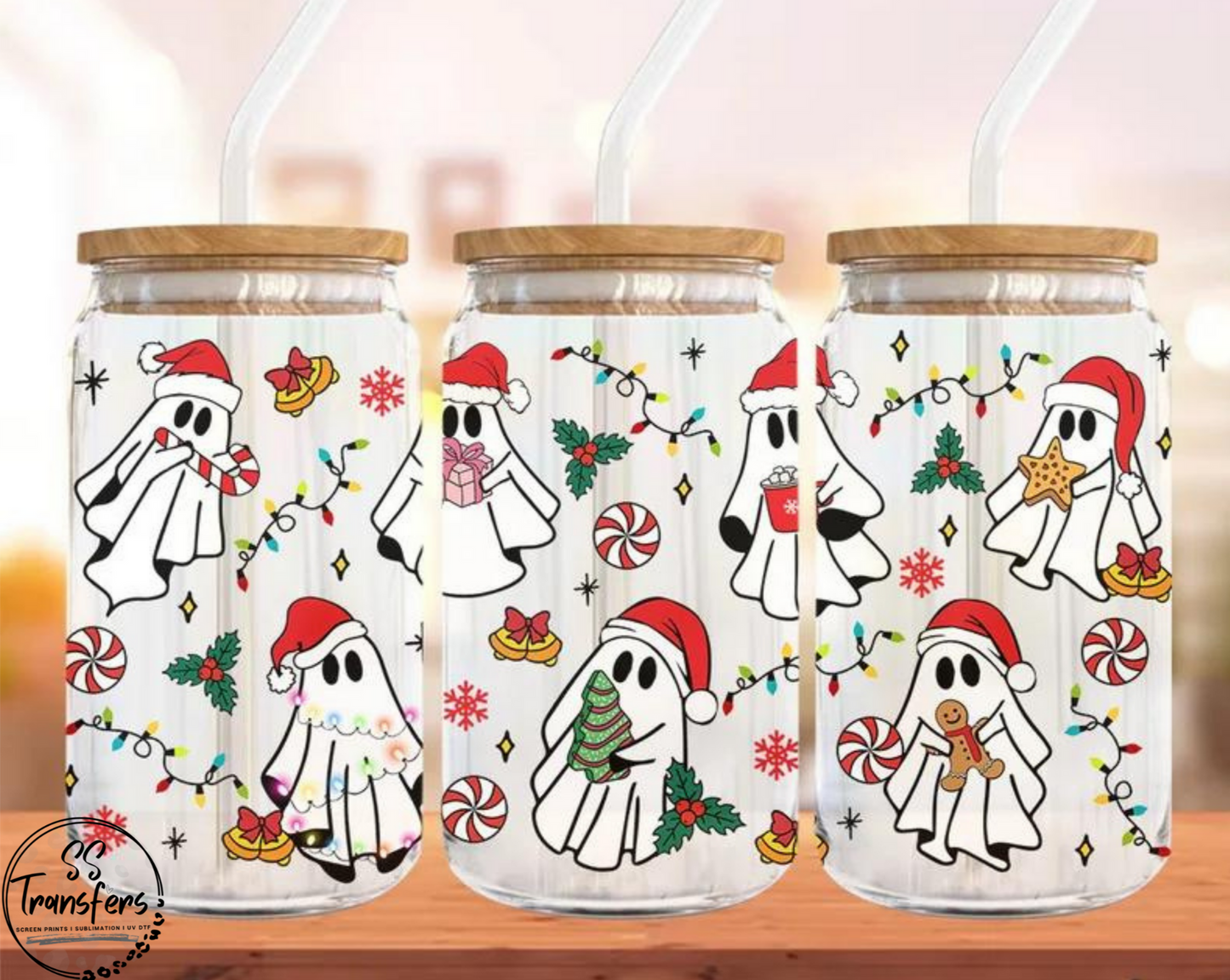 Christmas Ghosties Libbey UV Wrap
