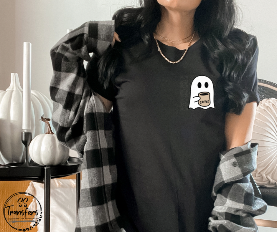 Coffee Little Ghost Pocket DTF Transfer