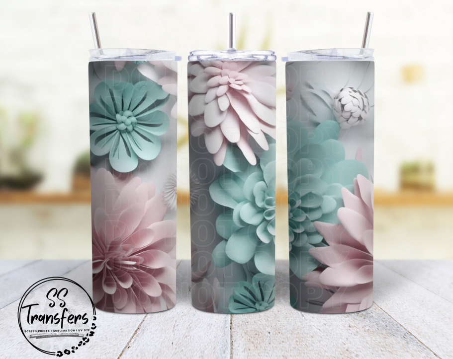 Floral Collage (Multiple Colors) Sub Tumbler Transfer