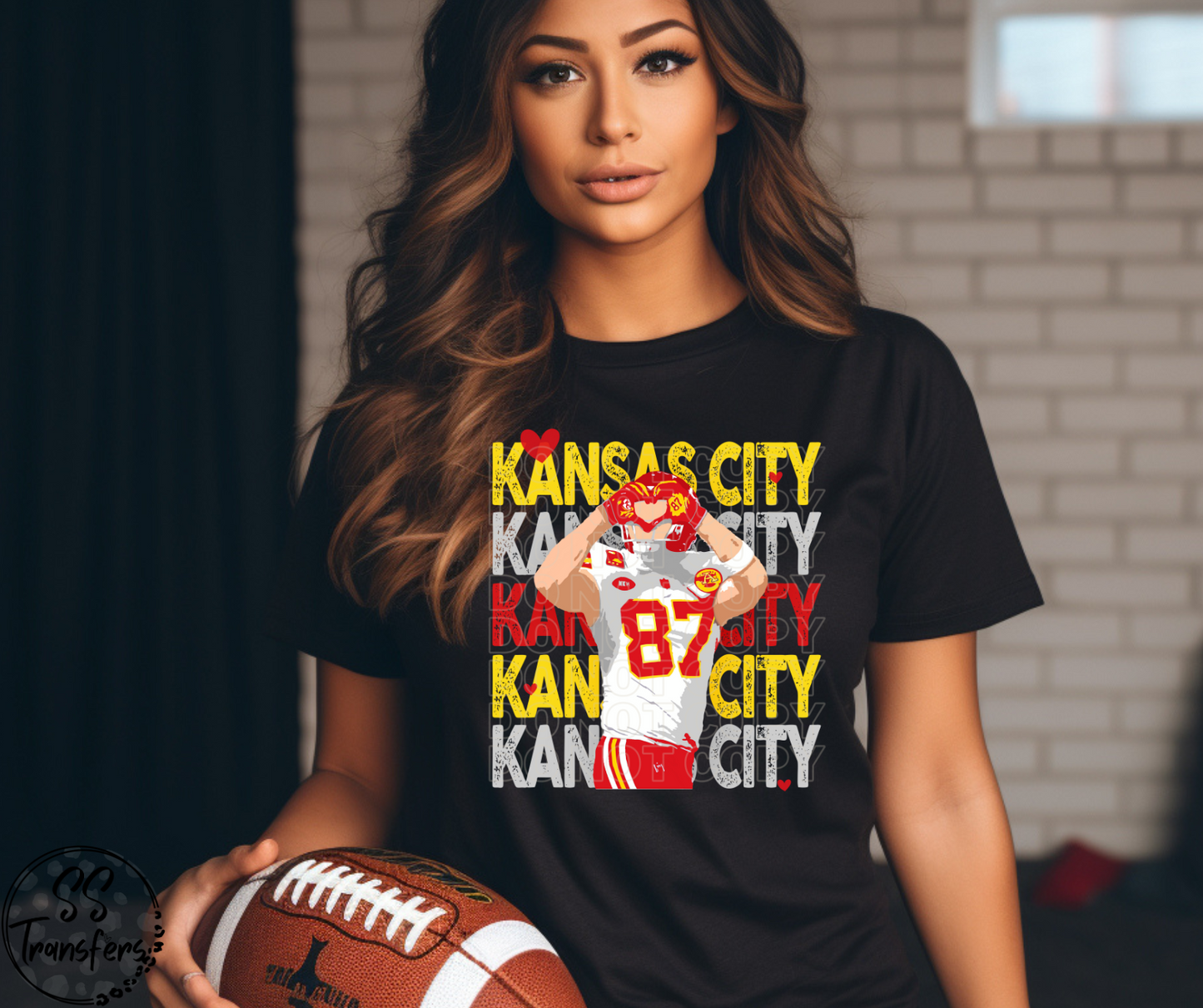 KC Heart Hands DTF Transfer