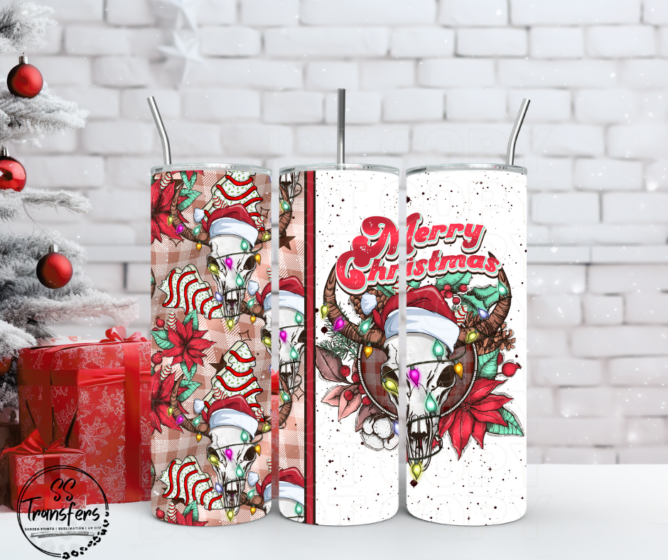 Western Merry Christmas Sub Tumbler Transfer