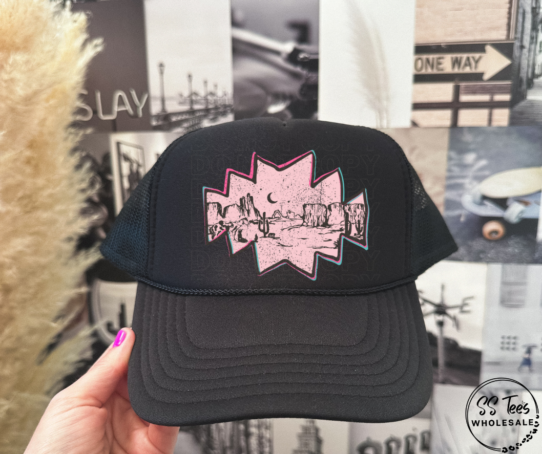 Aztec Desert Scene Hat DTF/Sub Transfer