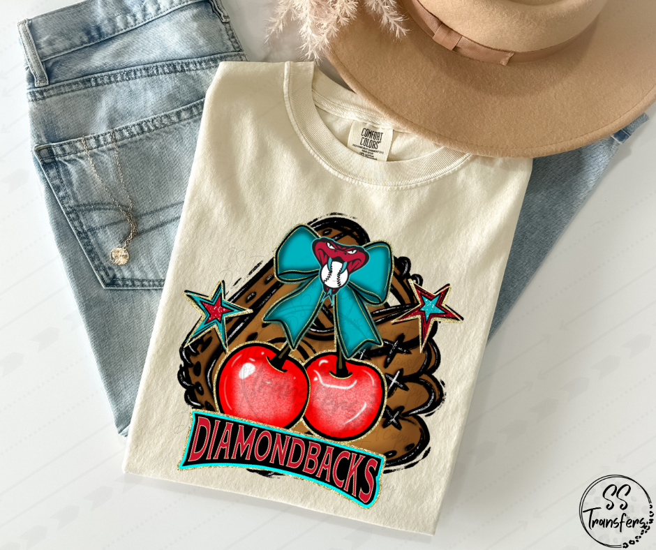 Pro Baseball Gloves and Cherries (Multiple Choices) DTF Transfer
