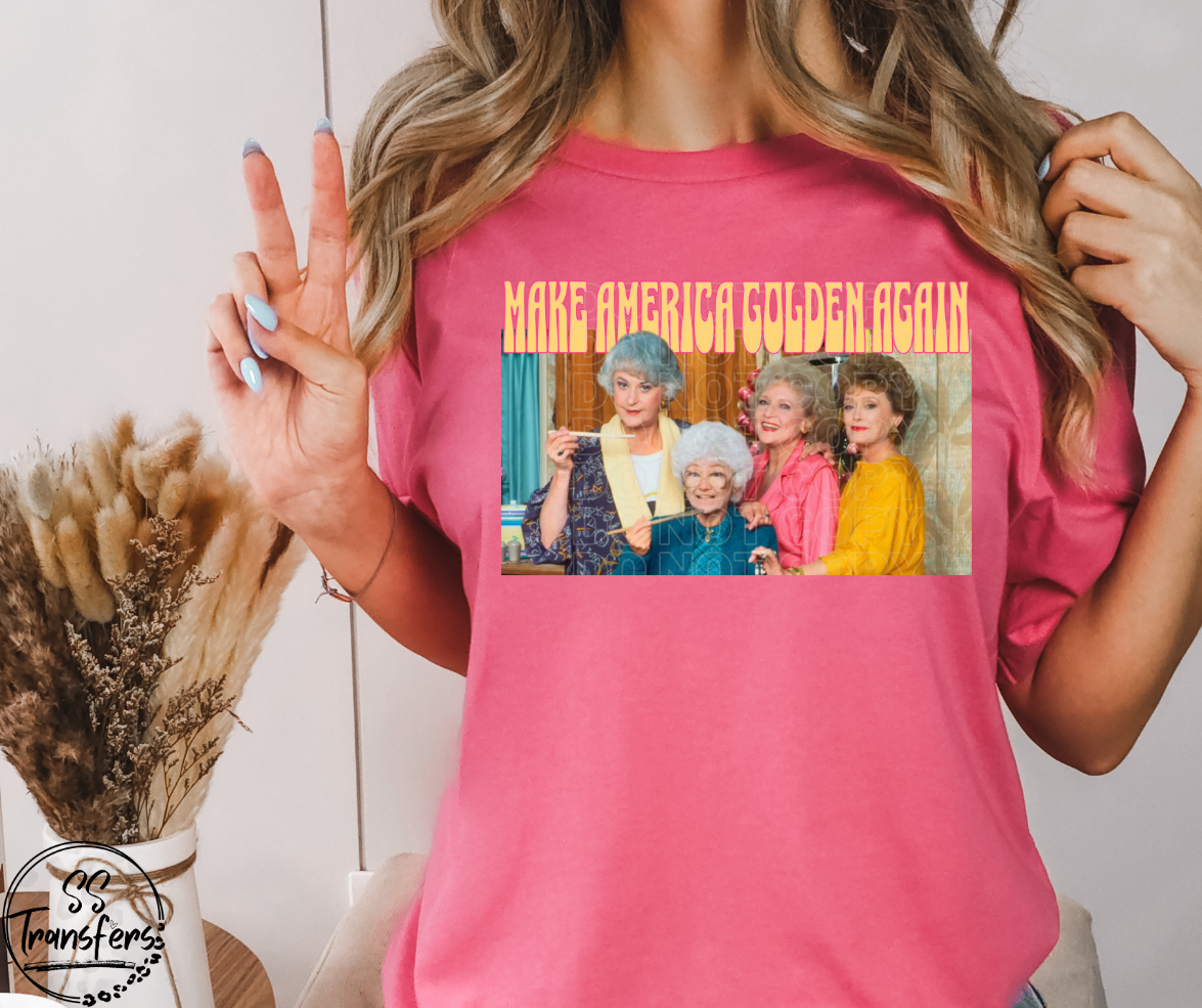 Make American Golden DTF Transfer