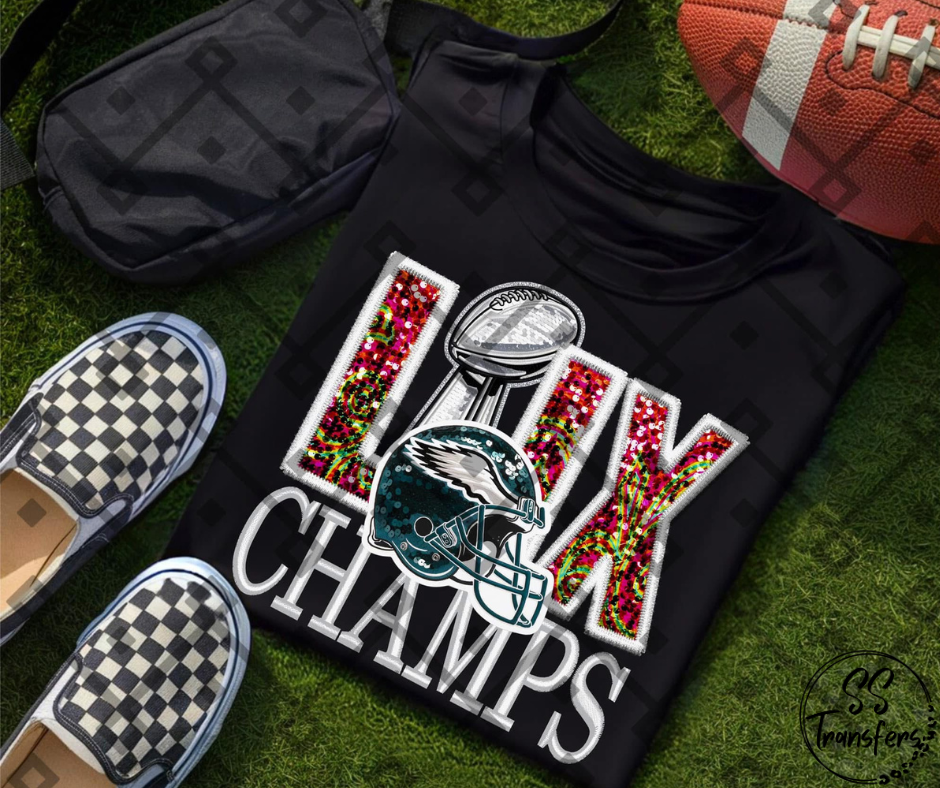 Faux Embroidered Lix Champs (Multiple Colors) DTF Transfer