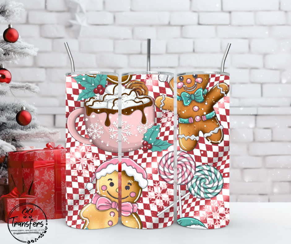 Gingerbread & Hot Cocoa Sub Tumbler Transfer