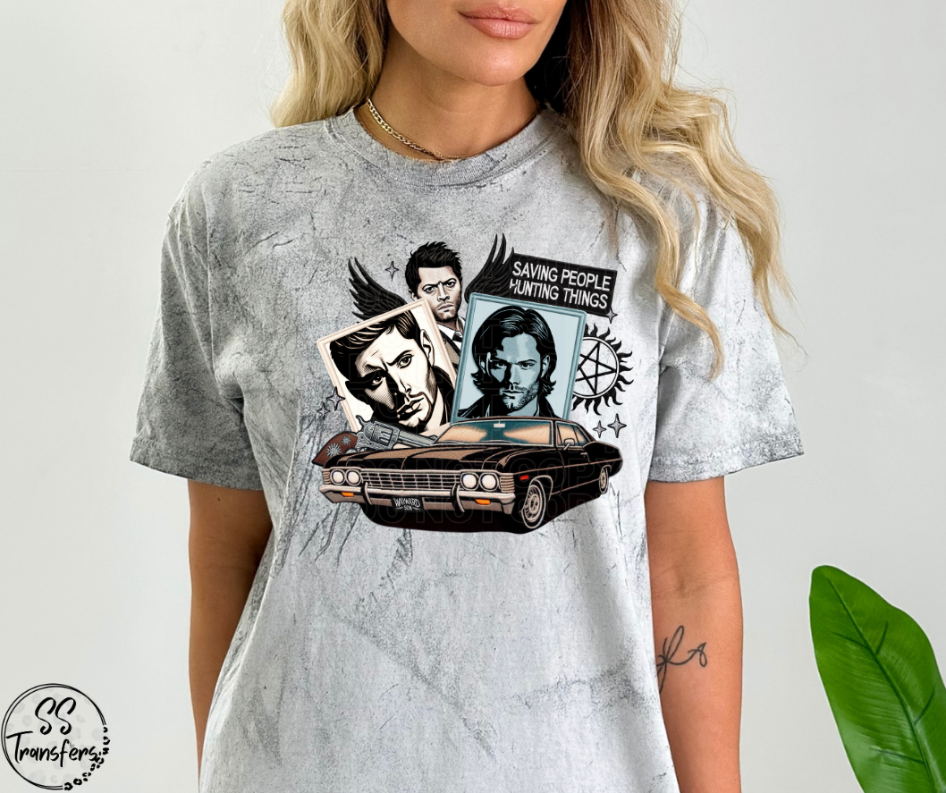 Saving People Hunting Things DTF Transfer