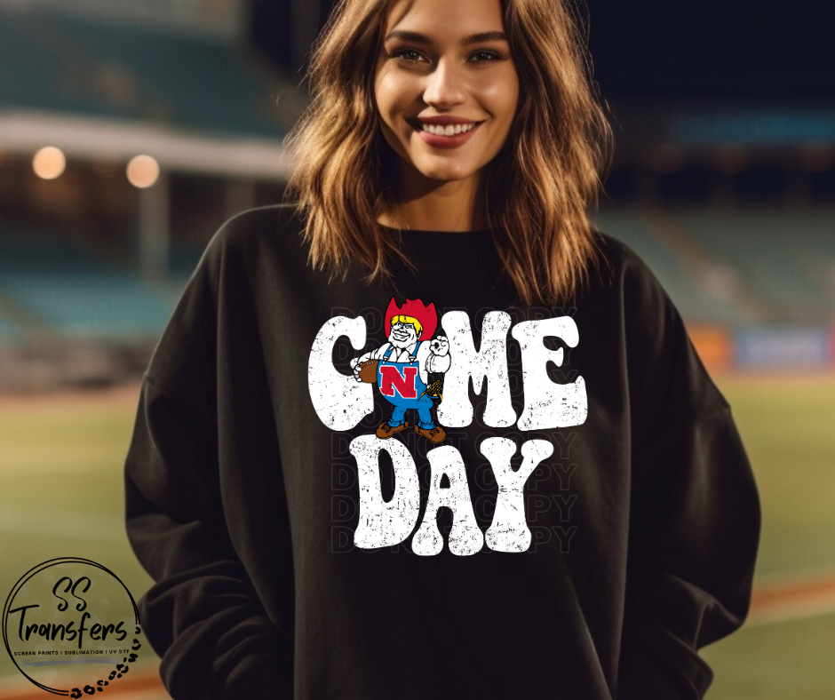 Vintage Game Day Nebraska DTF Transfer