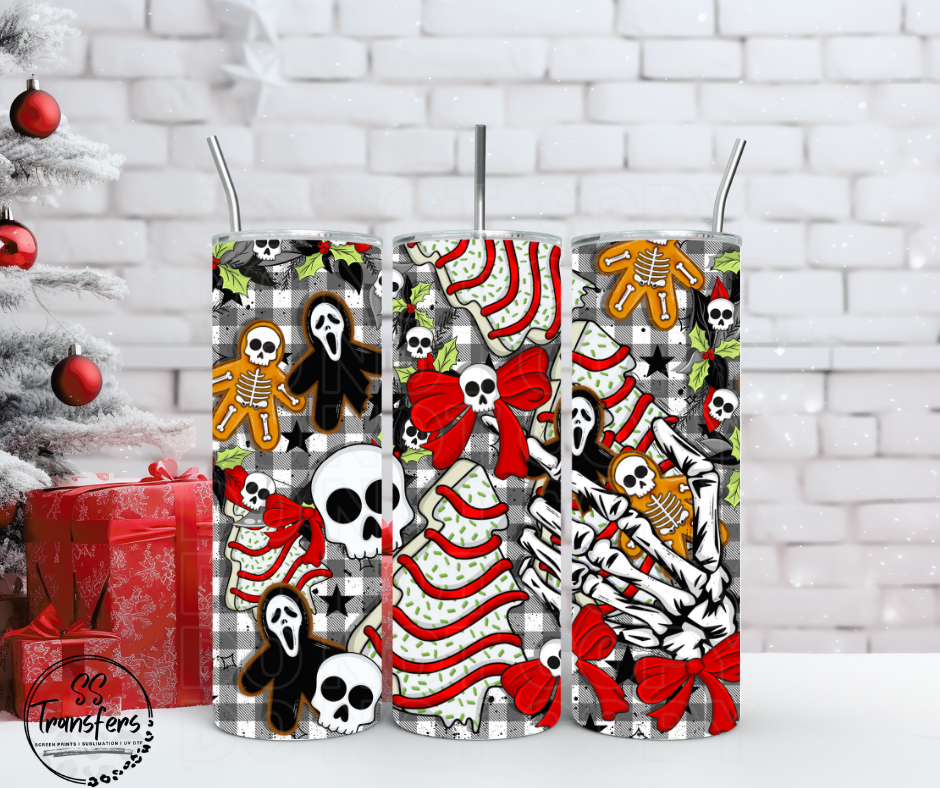 Spooky Christmas Snacks Sub Tumbler Transfer