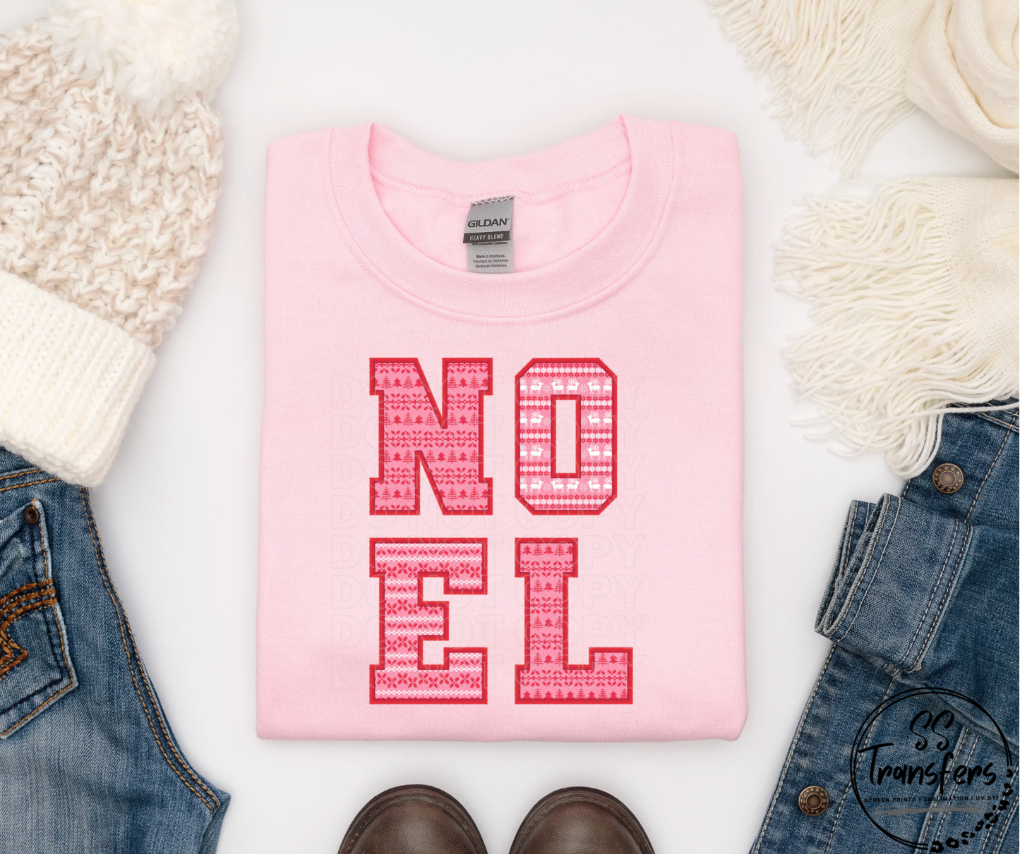 NOEL Faux Embroidered *SS Exclusive* DTF Transfer